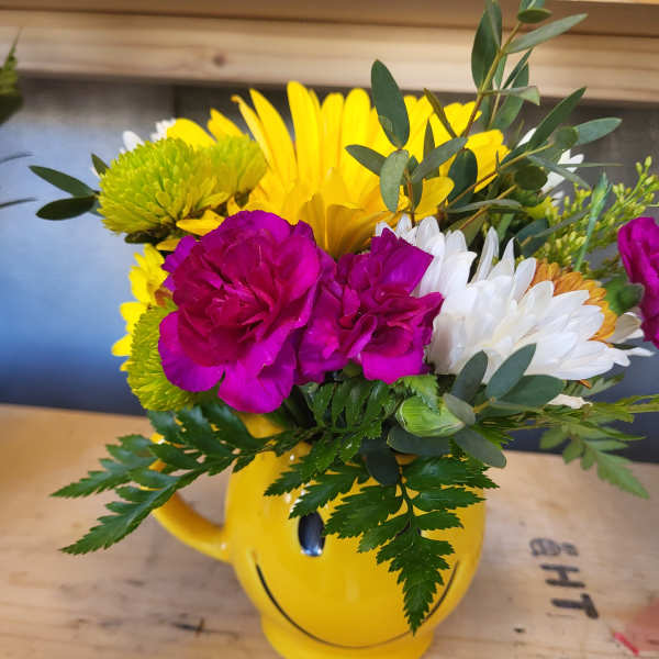 Gerbera amarilla mini carnation daisies