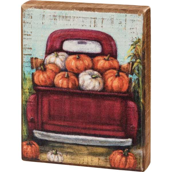 Box Sign, Red Truck