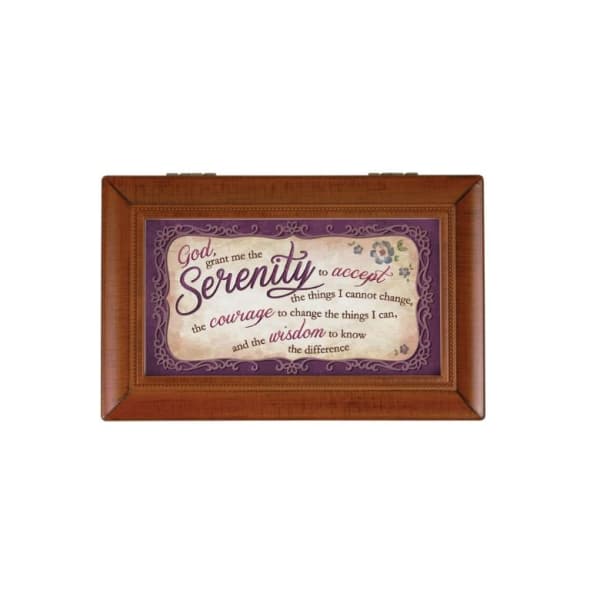 Wooden framed plaque with a Serenity Prayer print