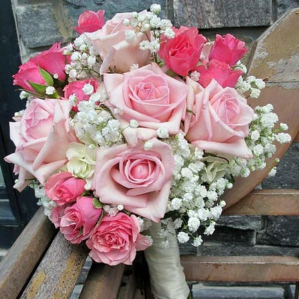 Pink Rose Mix Prom Bouquet