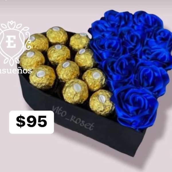 corazon medio azul
