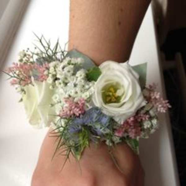 touch of white with blue and some pink