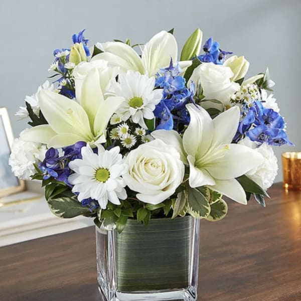 Healing Tears Blue & White