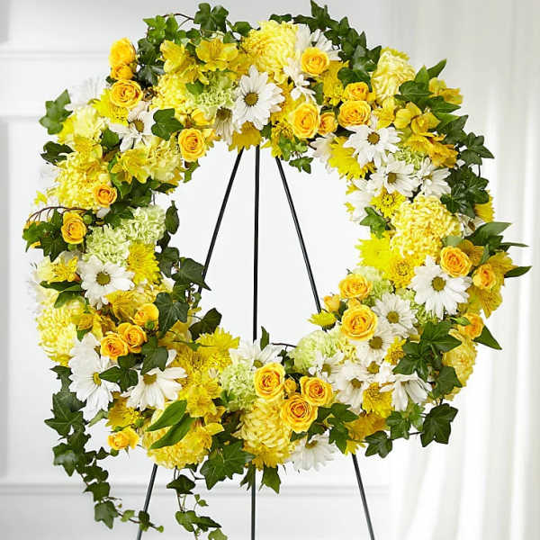 Golden Remembrance Wreath