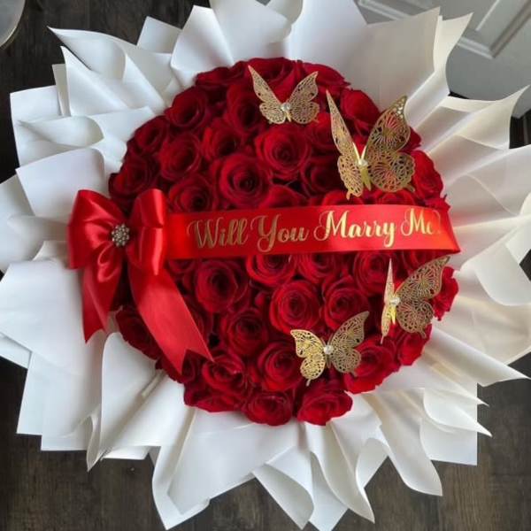Romance love bouquet.