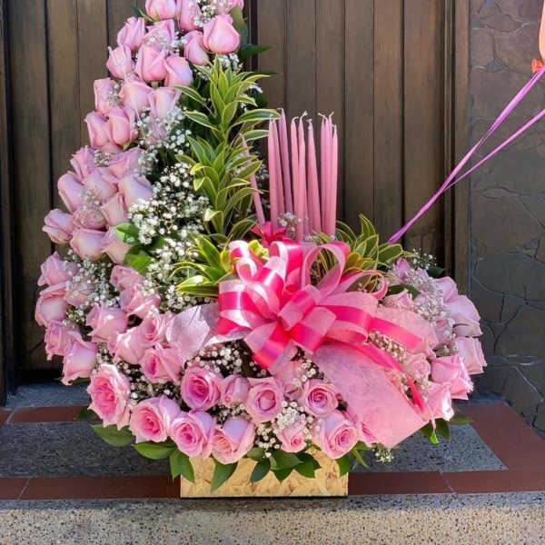 velas quinceañera ramo
