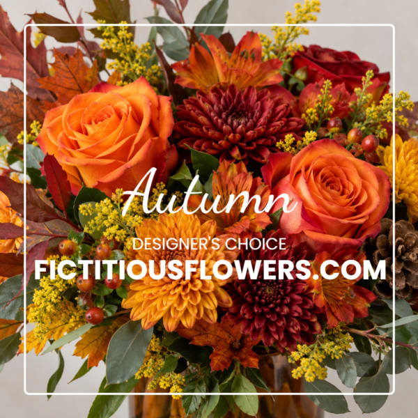 Autumn bouquet with orange roses and burgundy chrysanthemums