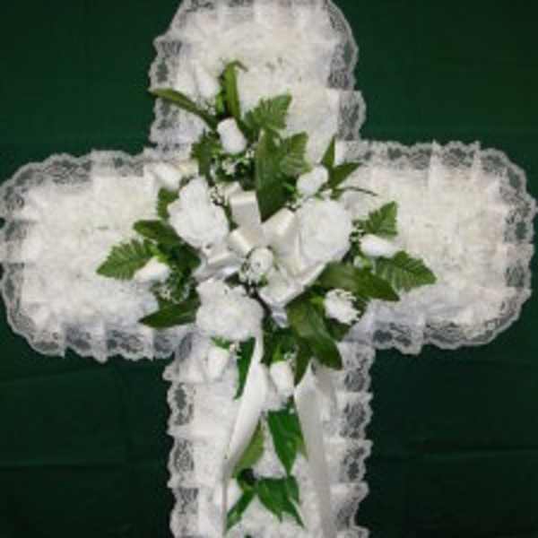 LARGE LACE SILK CROSS NEW-S09