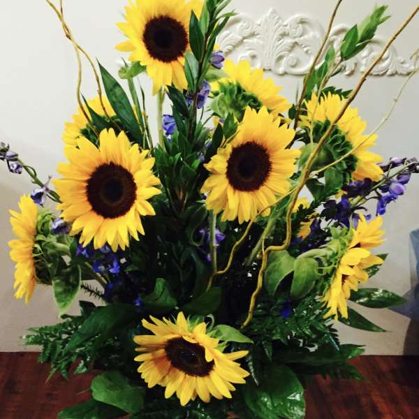 A Vase of Sunflowers