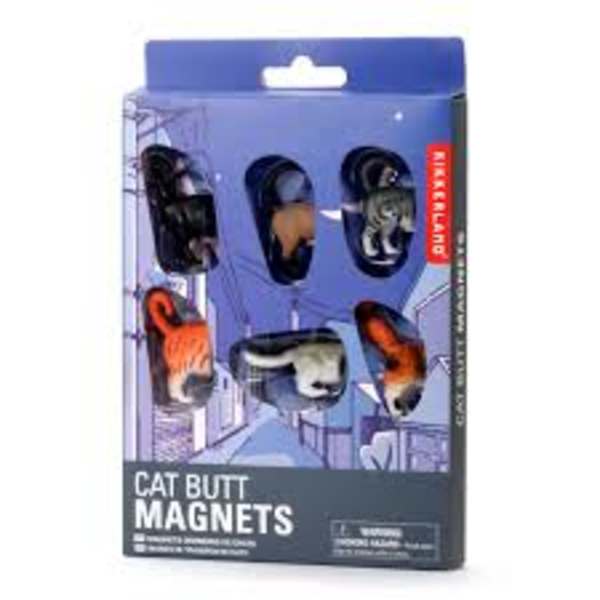 Package of cat butt magnets with cat images