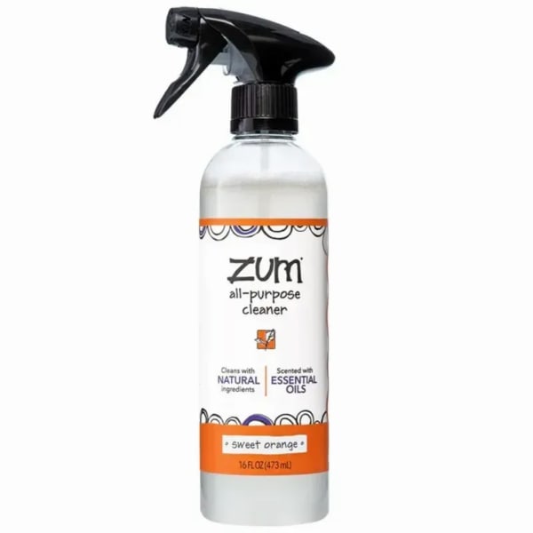 Bottle of ZUM all-purpose cleaner with a black spray nozzle