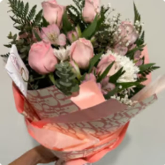 Large Hand Wrapped Mix Flowers Bouquet