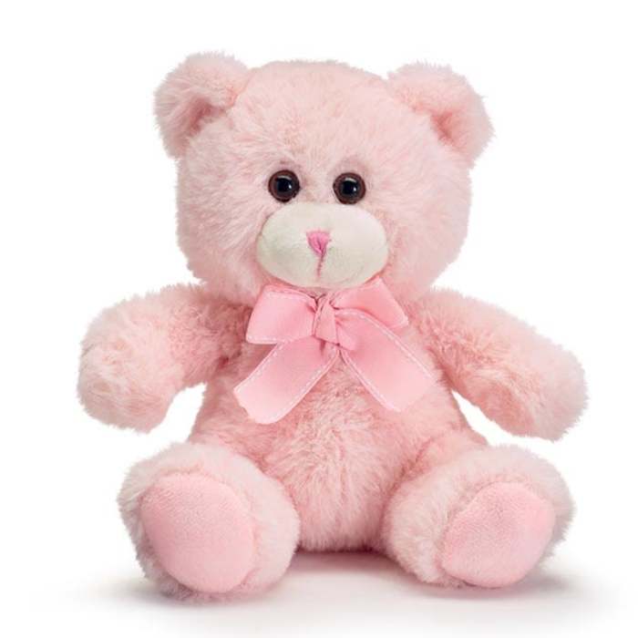 7" Pink Plush Bear