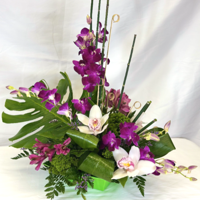 Namaste with orchids