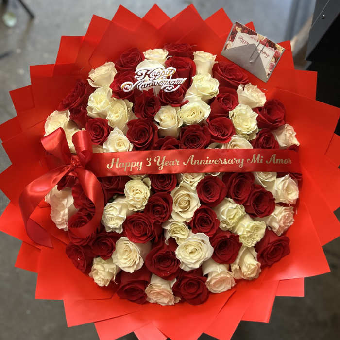 75 Red and white Roses