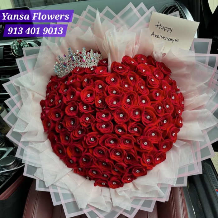 75 Rose Heart Shaped