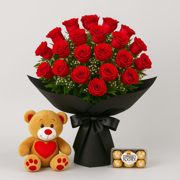 Black Velvet 24 Roses Gift Set