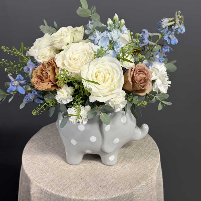 Blue Baby Snuggles Elephant