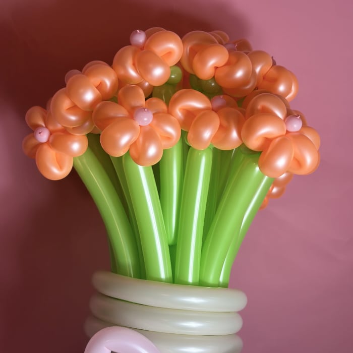 Bouquet globo naranja