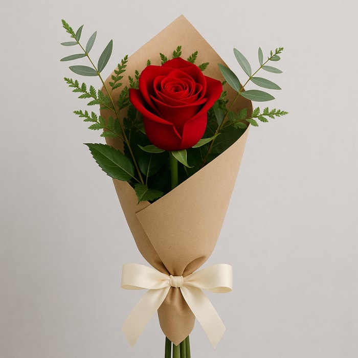 Single Rose Bouquet
