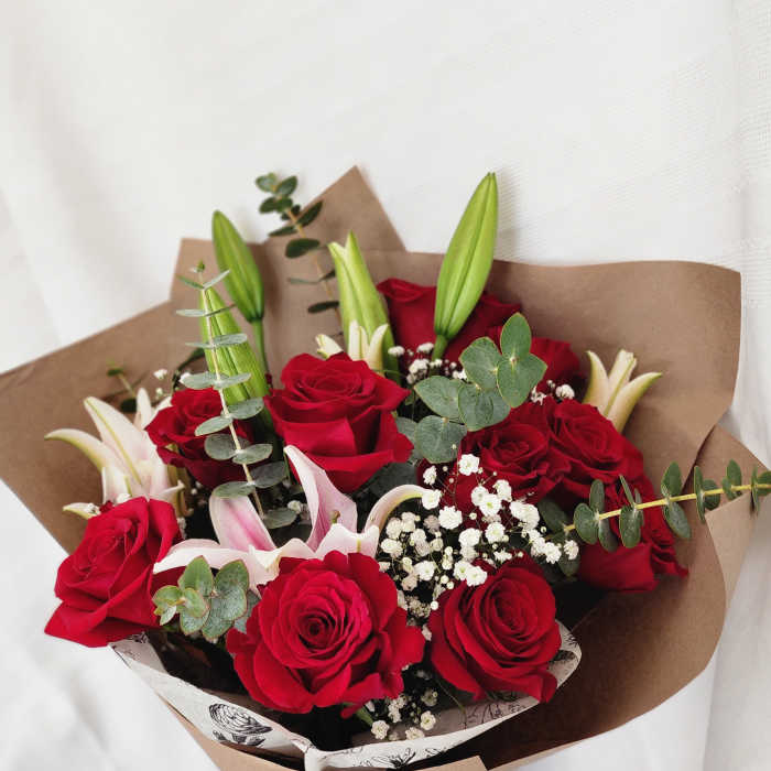Dozen Red Roses -Paper Wrapped
