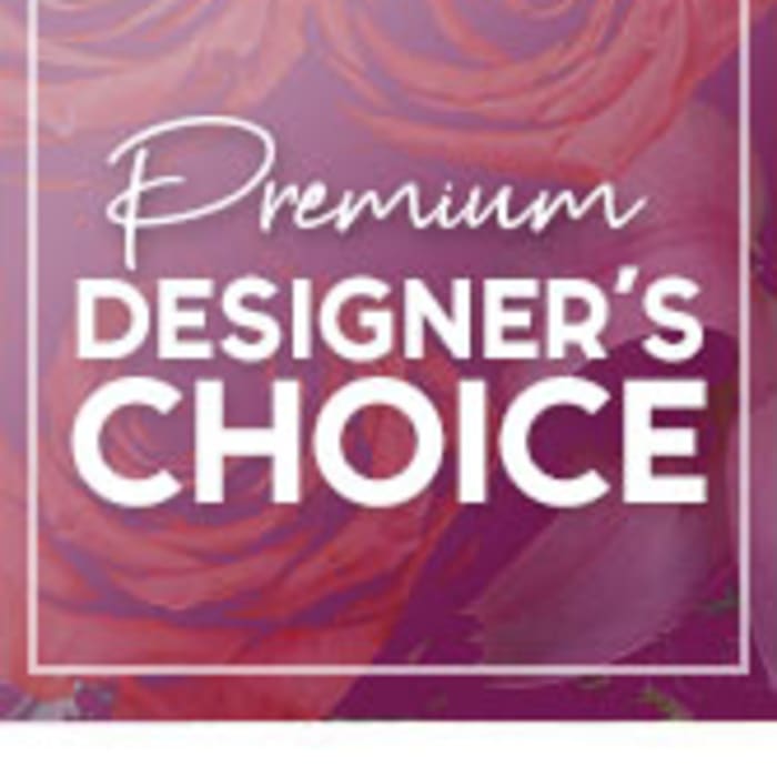 Pink graphic with the words "Premium Designer's Choice"