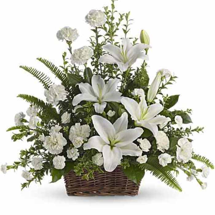 Peaceful White Lilies