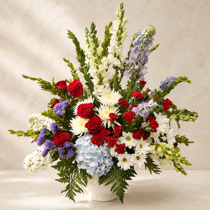 Bellona's Honor – Patriotic Sympathy Vase