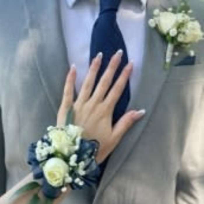 White and Navy Prom Homecoming Combo(s)