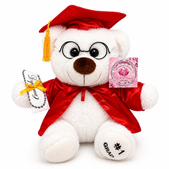 Red Scholar Graduation Teddy Bear – Je’La Diamond Luxe Gifts