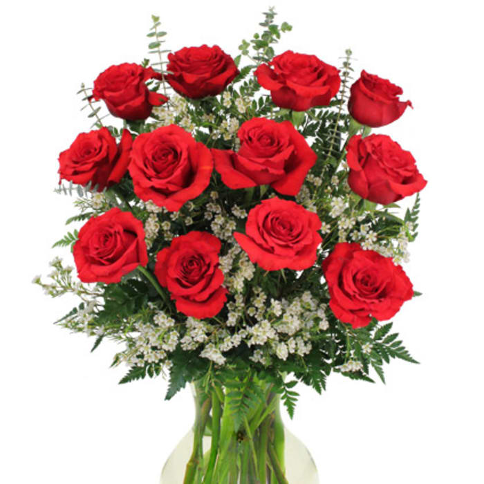 Red Roses and Wispy Whites