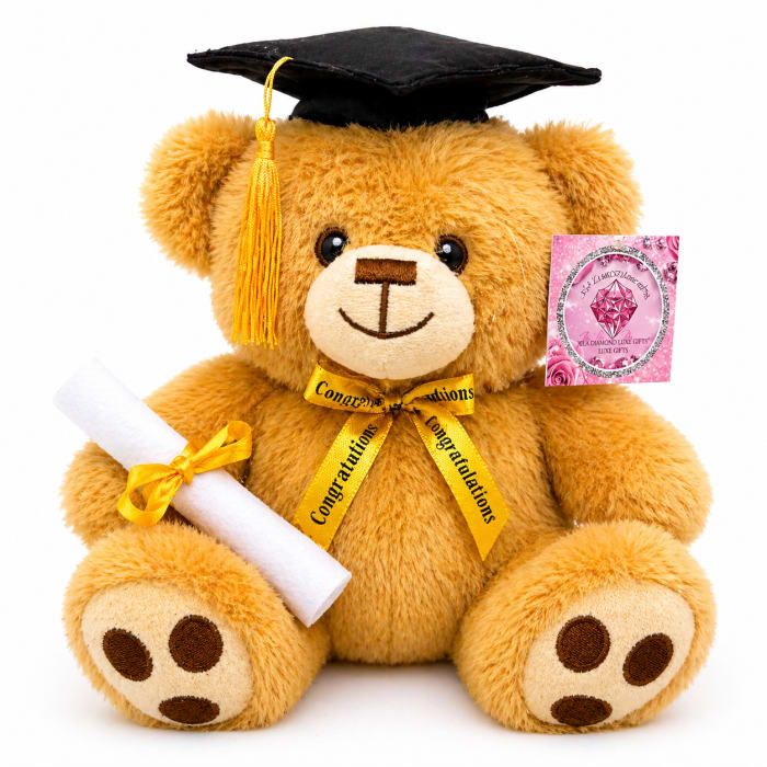 Black Cap Graduation Teddy Bear – Je’La Diamond Luxe Gifts