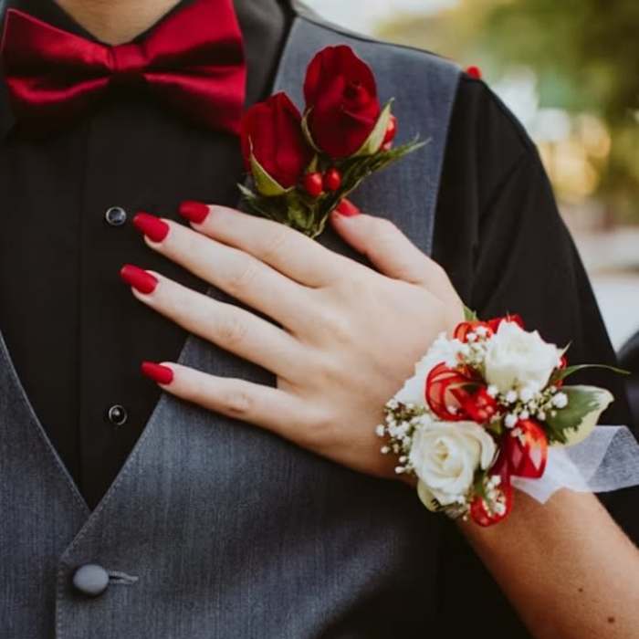 White and Red Prom Homecoming Combo(s)