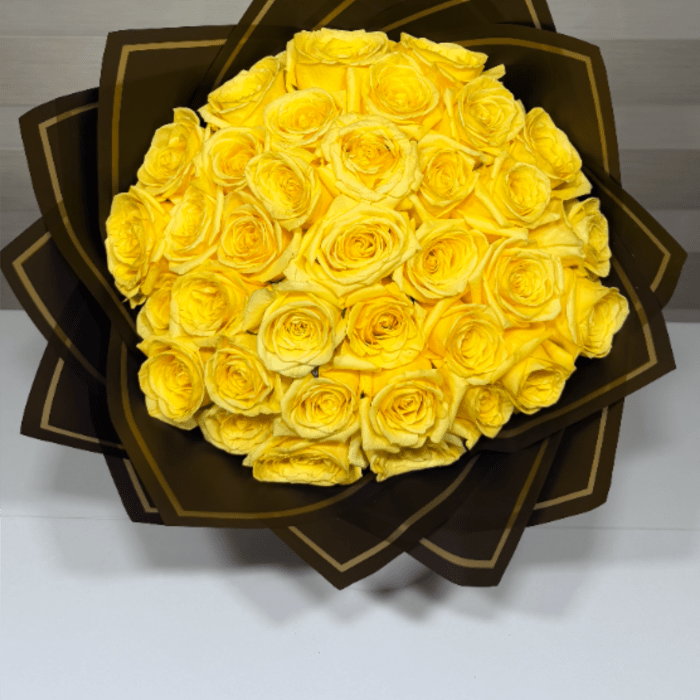 Luxury Yellow Rose Bouquet