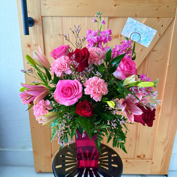 Blush & Bloom Vase Arrangement