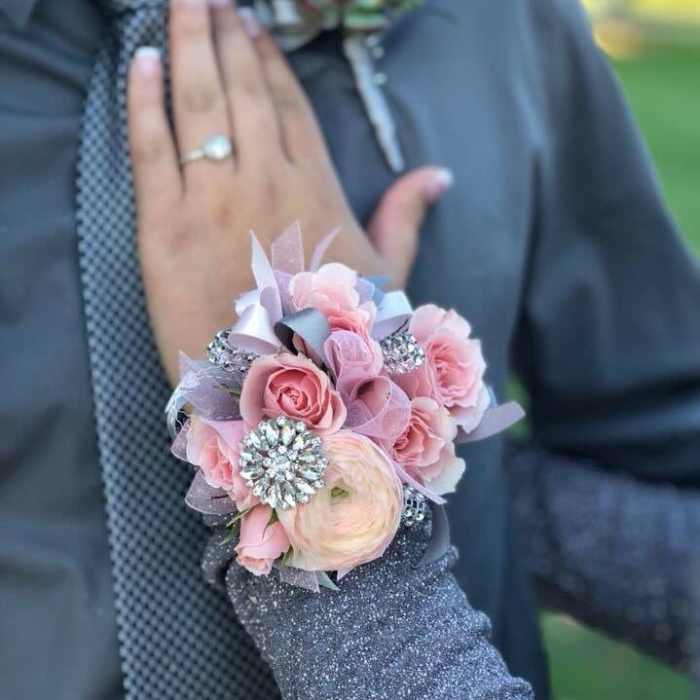 Blush Glam Corsage & Boutonniere Set