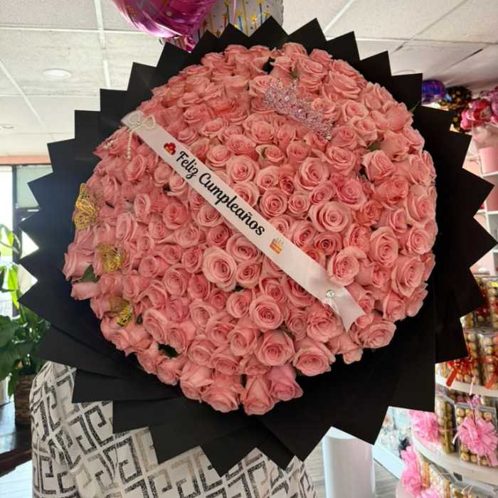 BUCHON BOUQUET 200 ROSES (Any colors)