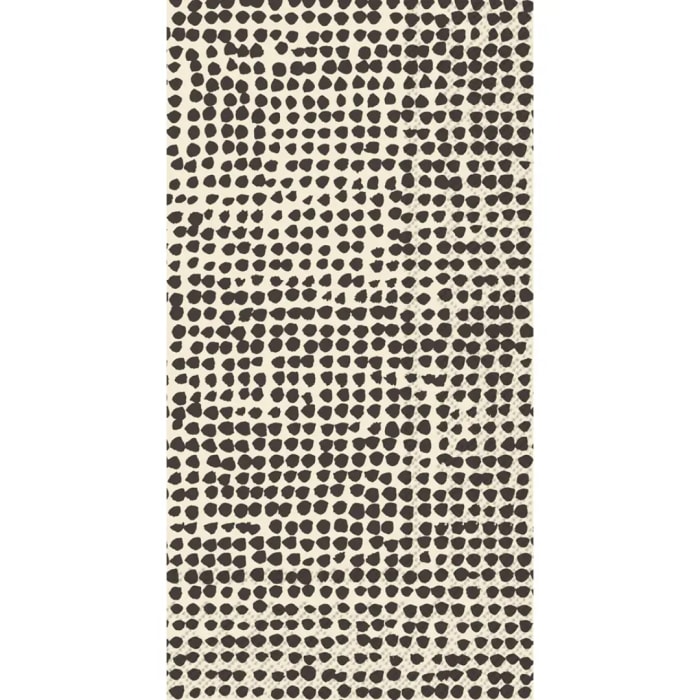 Abstract black dot pattern on a cream background
