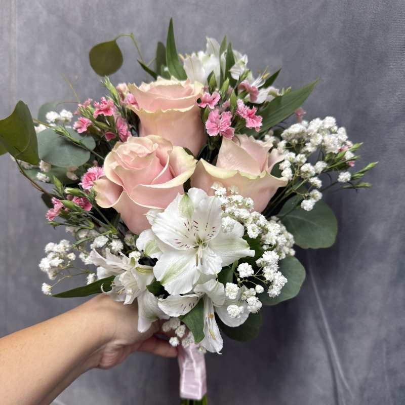 Shades of pink prom bouquet