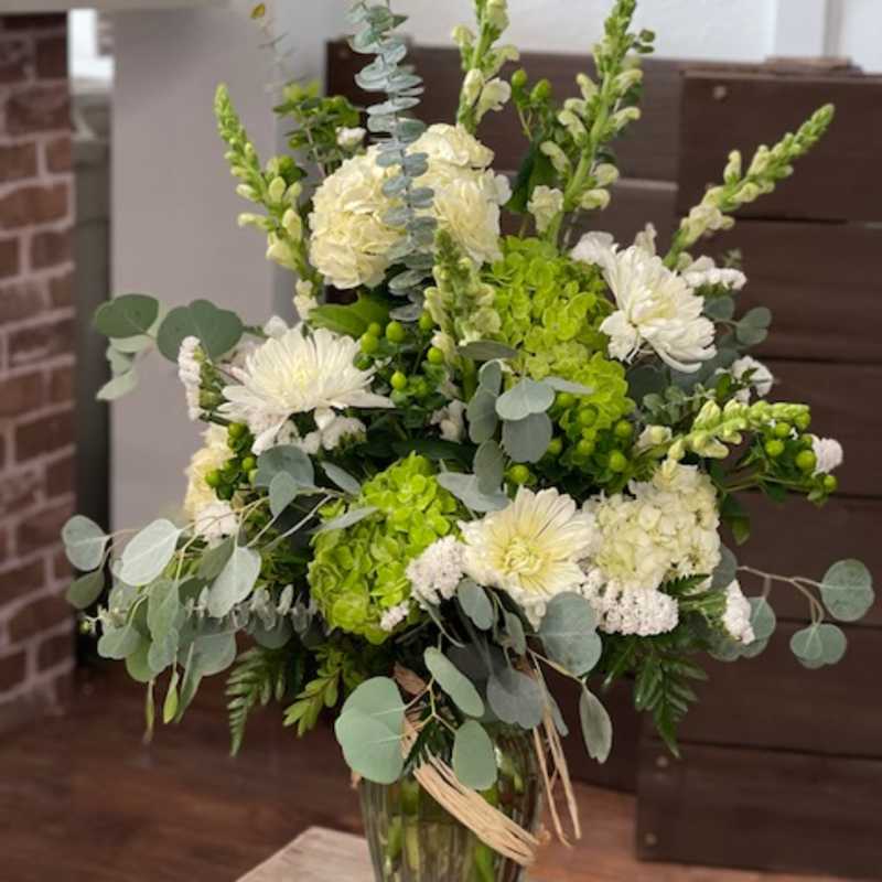 elegant white vase