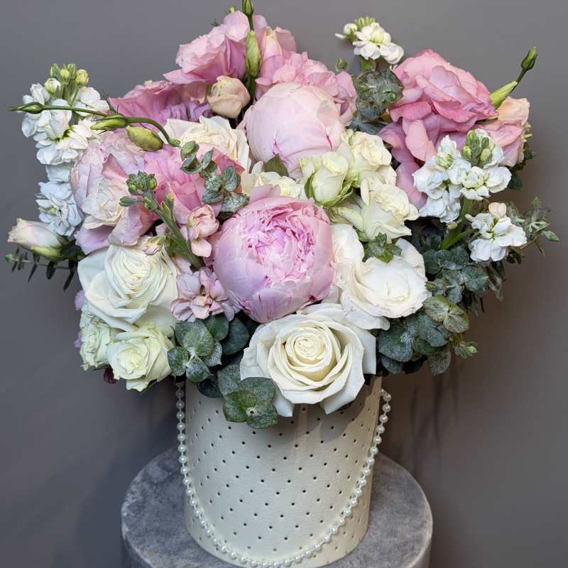 Peony Flower Arrangement in a box