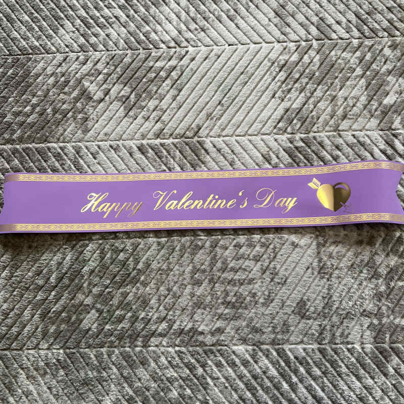 Happy Valentine’s Day Ribbon - Purple Color