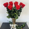 Elevate your space with our Luxury Love featuring a dozen preserved red