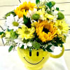 2 Sun Flowers, 2 White Daisies, 2 Yellow Daisies, 2 Green Bottoms