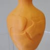 Textured Orange Decorative Vase ( 3D ) &ndash; Elegant 6" H x