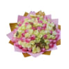
Bucho bouquet of 100 mixed white and light pink roses, wrapped and