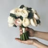 Classic elegant round bouquet of delicate and romantic flowers - ranuclus and