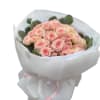 Bouquet of 20 branches spray roses and eucalyptus.