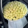 huge bouquet of 125 white roses for a marriage proposal