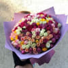 Brighten someone&rsquo;s day with this stunning multicolored rose bouquet, bursting with vibrant